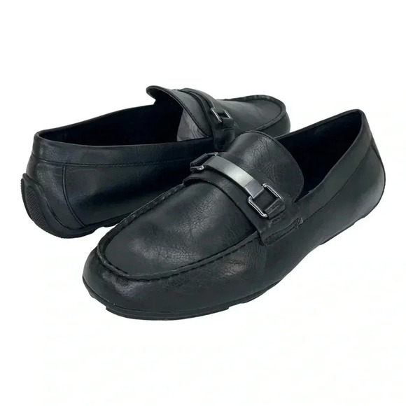 Alfani Egan Black Faux Leather Mens Bit Loafers Size 8M - Picture 8 of 10